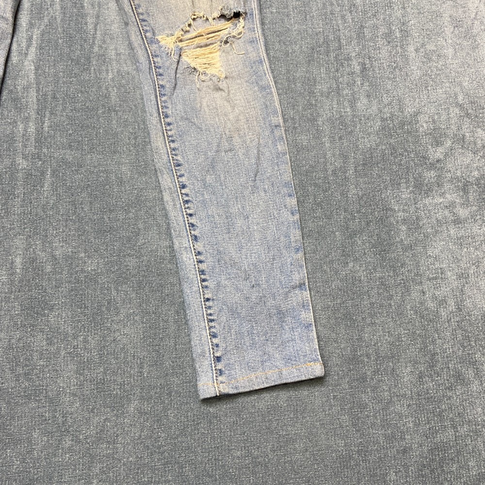 VTG Levi's 711 Altered Jeans Womens 27x30 Blue Denim Cotton Stretch Distressed - Picture 9 of 13